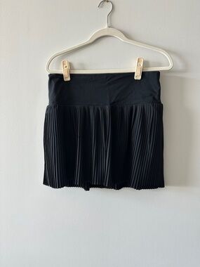 JoyLab Black Pleated Mini Skirt with Fold-Over Waistband